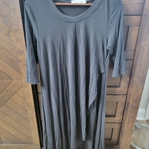 Latched Mama Long Grey Nursing Dress Medium